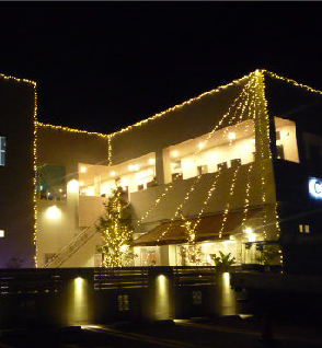 企業屋外看板　イルミネーション