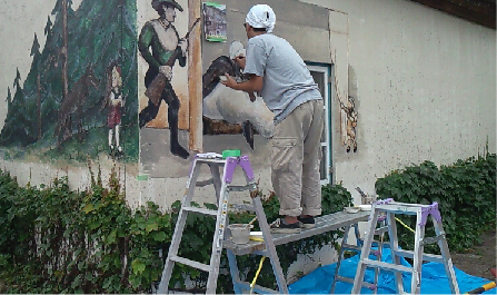 テーマパーク　壁画